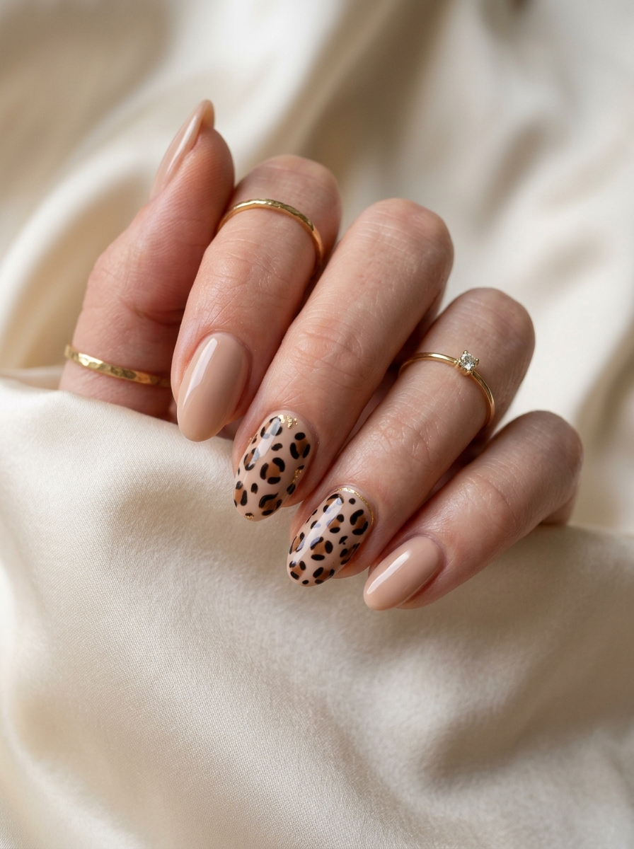 Leo Nails mit Goldakzent als Leo Nägel Inspiration 2026